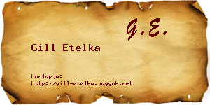 Gill Etelka névjegykártya